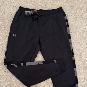 Under Armour Black Joggers with Gray Camo Side Panels